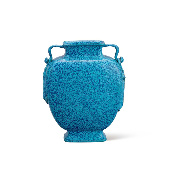 炉钧釉如意耳扁瓶