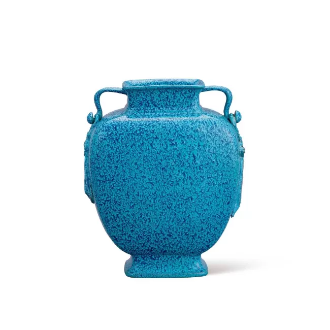 炉钧釉如意耳扁瓶