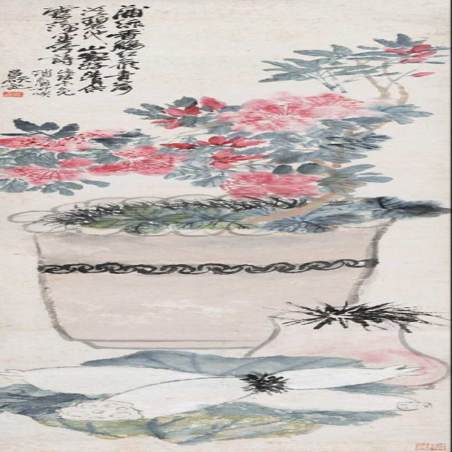 吴昌硕 嘉藕好合 立轴