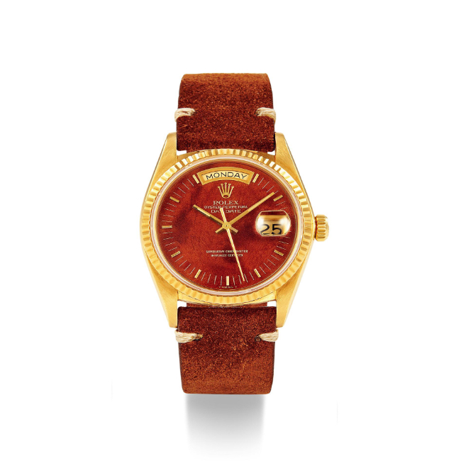 劳力士 蚝式恒动系列 18K黄金 自动上弦腕表 木质表盘