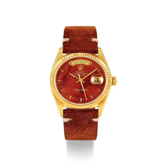 劳力士 蚝式恒动系列 18K黄金 自动上弦腕表 木质表盘