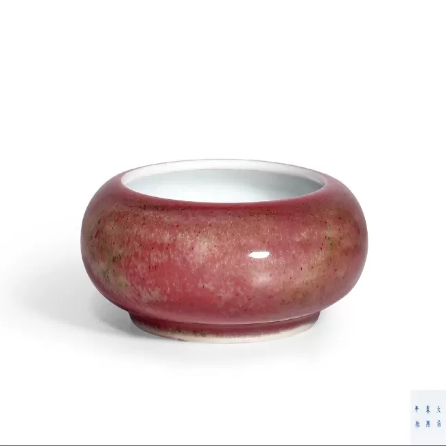 豇豆红釉镗锣洗