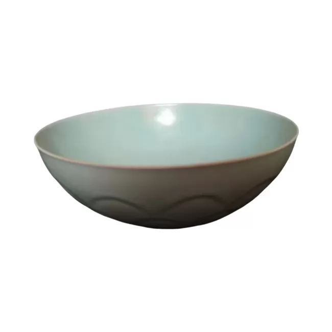 天青釉(天蓝)莲辫纹汝窑钵