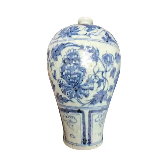 元青花缠枝花卉纹梅瓶